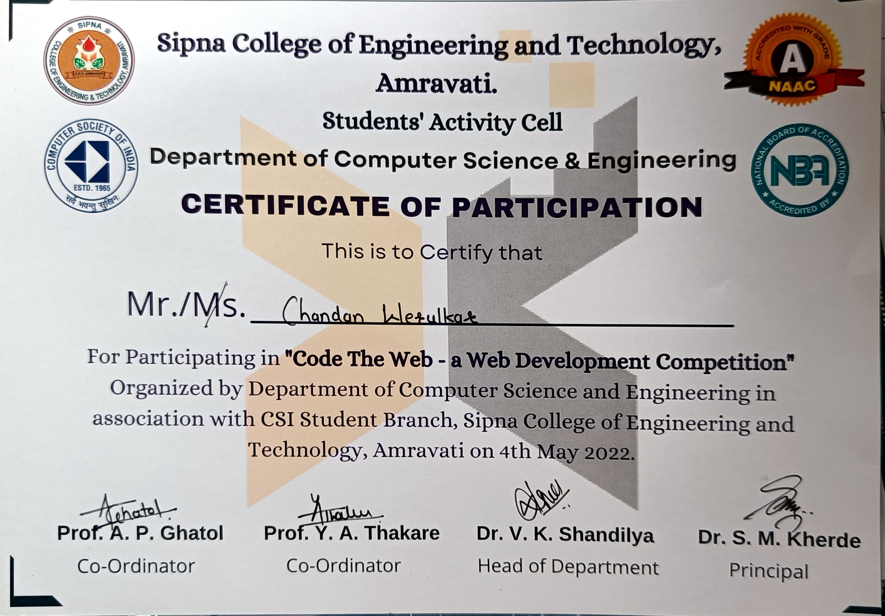 Sipna_College_Web_Dev_Competition